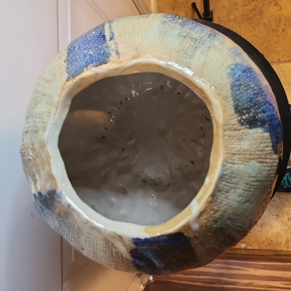 Vintage MCM Hand Thrown Ceramic Bowl 8 1/2"×9 1/2" - Picture 5 of 8